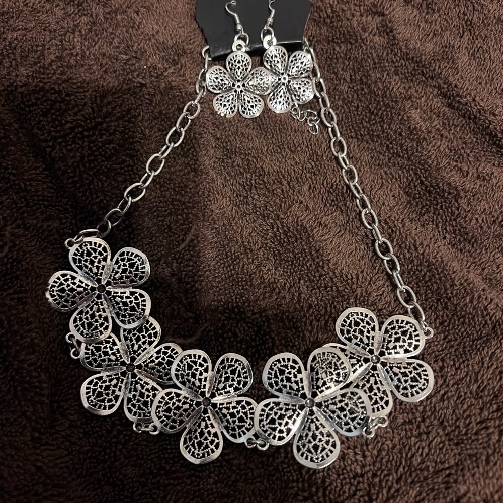 Paparazzi earrings and necklace